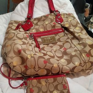 Coach Red Hot cutey pie Carry Handbag